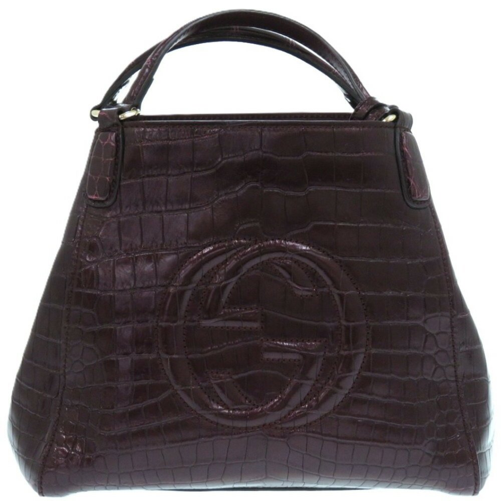Gucci Soho 2-way tote bag 336751 525040 in purple leather (0696)